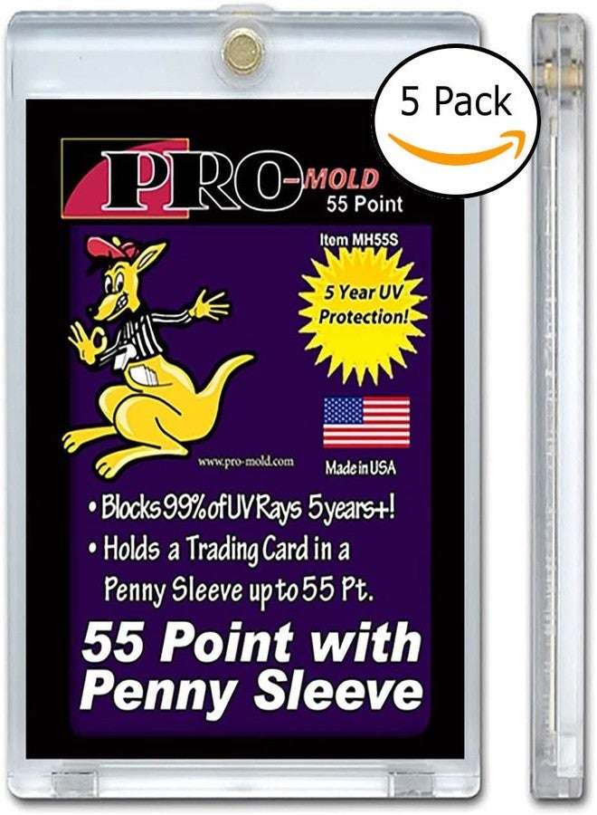 Pro-Mold 5-Count Pro-Mold 55pt. Magnetic ONE-Touch Card Holders Holds Sleeved Card MH55S - Image 2